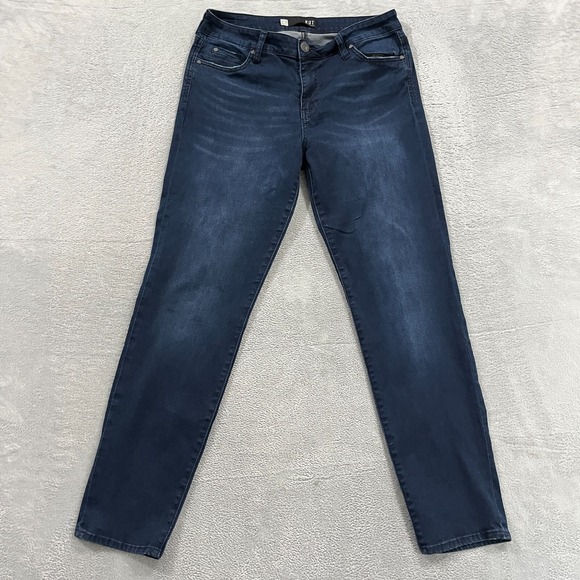 Kut from the Kloth Jeans Womens 12 Blue Diana Skinny Whiskered Stretch Y2K Denim